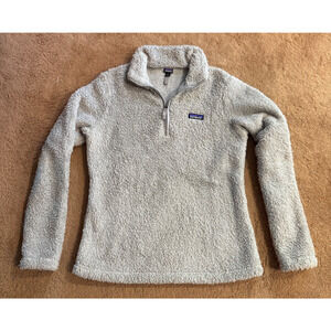 Patagonia Fleece Jacket Women's Sherpa LOS GATOS 1/4 Zip Gray Pullover Size L